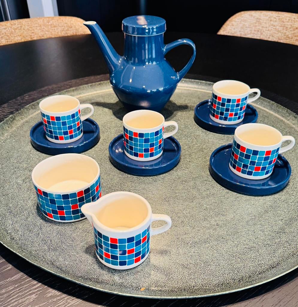 Prachtig origineel Mellita Stockholm retro servies jaren ‘70, Huis en Inrichting, Ophalen, Keramiek, Nieuw, Overige stijlen