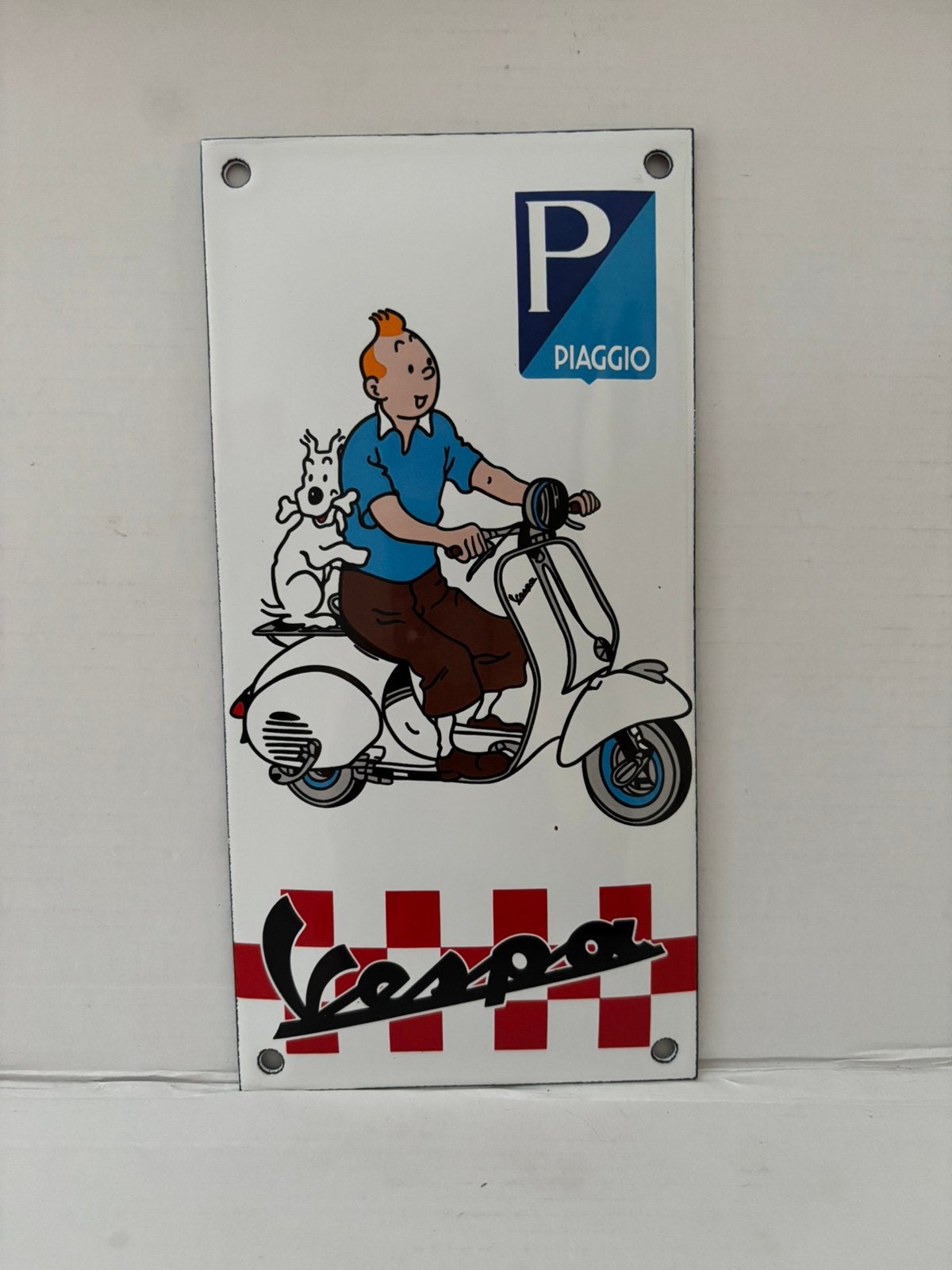 Plaque émaillée Tintin, Enlèvement ou Envoi