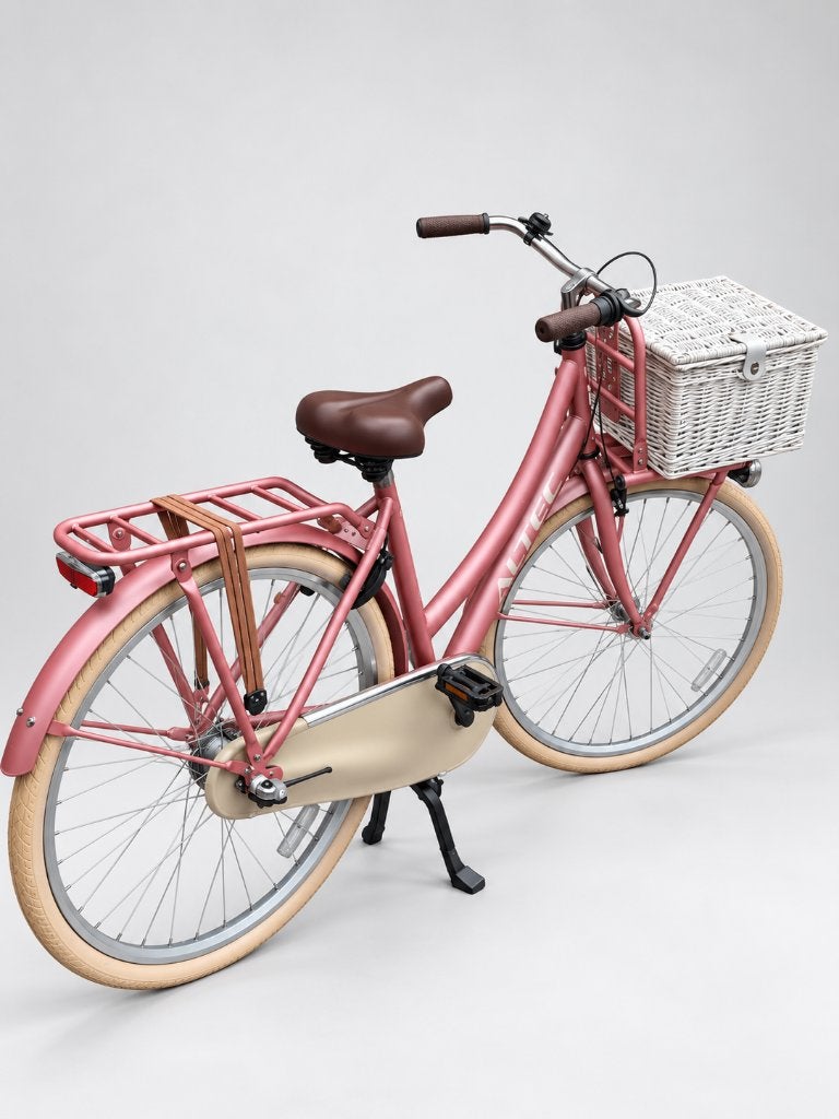 Vélo Altec retro femmes 28 pouces - Pink - panier en osier, Autres marques, Vitesses, Frein à rétropédalage, Comme neuf