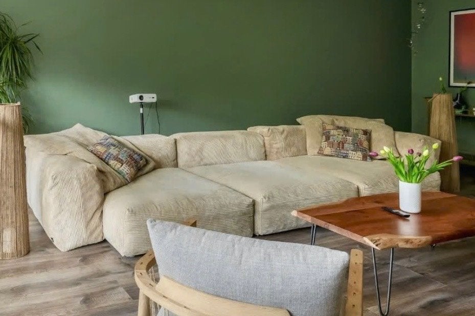Vetsak sofa, Huis en Inrichting, Ophalen, Kunststof, Driepersoons, Zo goed als nieuw