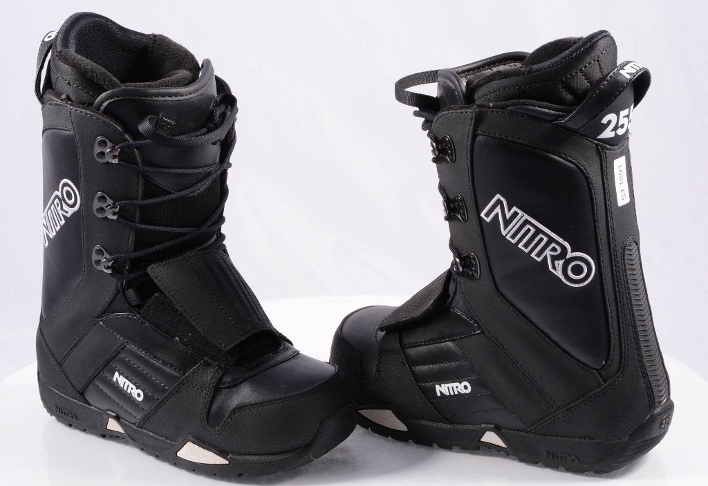 37 EU snowboardschoenen NITRO, black/white (TOP staat), Sport en Fitness, Verzenden, Gebruikt, Schoenen