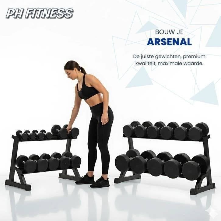 PH Fitness PU Dumbbells - Voordeelset 2-20KG, Enlèvement ou Envoi, Neuf, Bras, Haltère