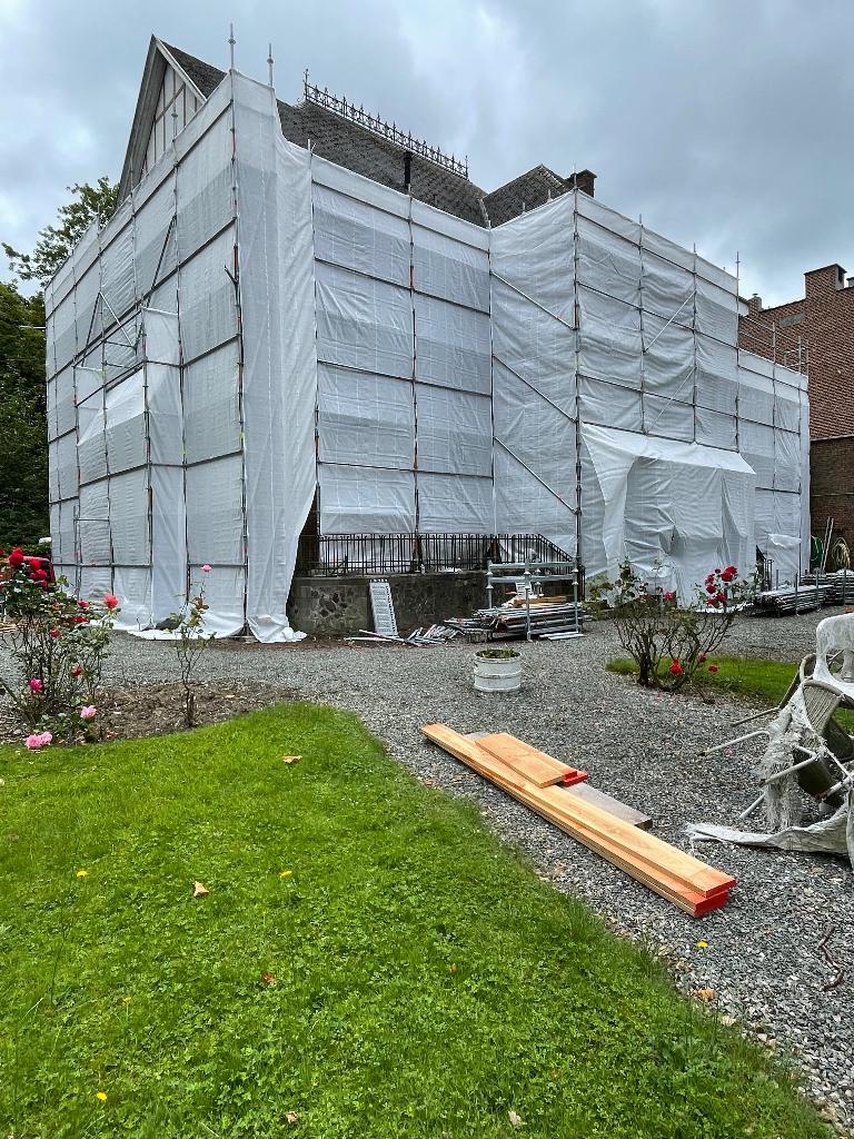 steigers, verhuur -verkoopwarmwaterhogedrukreiniger verhuur, Doe-het-zelf en Bouw, Ophalen of Verzenden, Zo goed als nieuw, Gevelsteiger