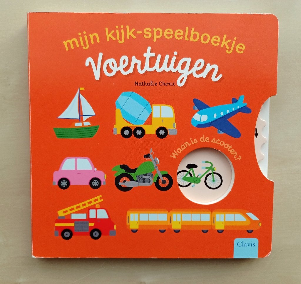 Voertuigen (Kijk - Speelboek), Livre à déplier, à toucher ou à découvrir, Enlèvement ou Envoi, Comme neuf, Nathalie Choux