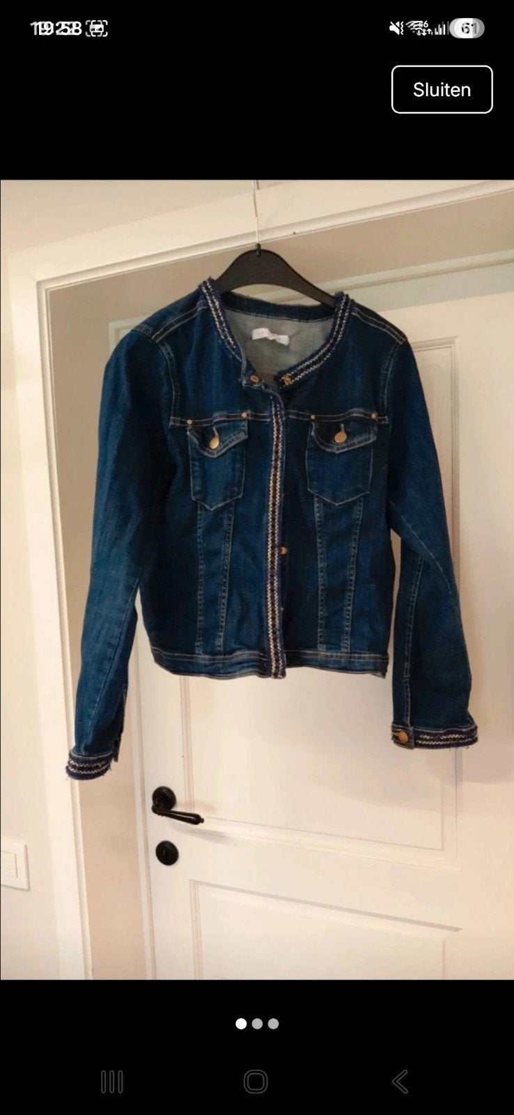 Spijkerjas jeansjas Lolaliza maat 42, Blauw, Maat 42/44 (L), Ophalen of Verzenden, Zo goed als nieuw