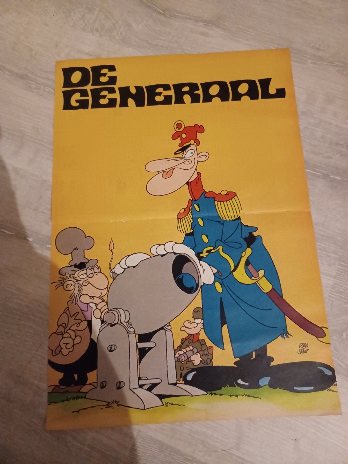 Poster De Generaal - PEP magazine - jaren 70, Ophalen of Verzenden, Gebruikt