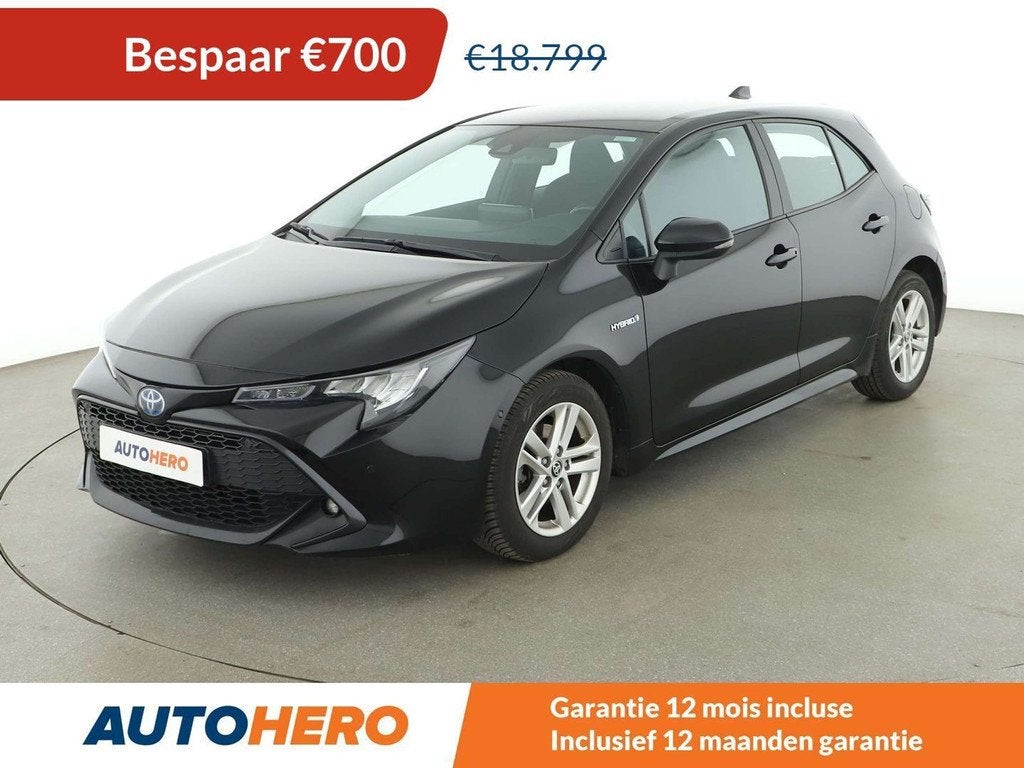 Toyota Corolla 1.8 Hybrid Comfort (bj 2020, automaat), Auto's, Toyota, Gebruikt, Corolla, Zwart, Hybride Elektrisch/Benzine