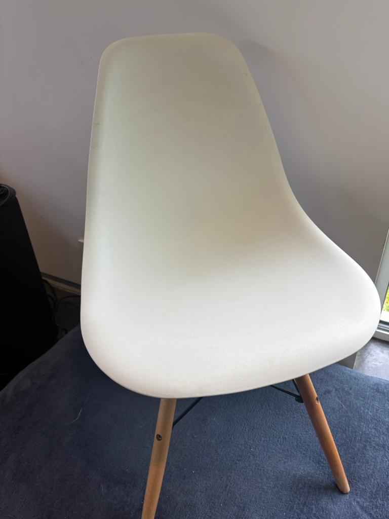 Stoel Eames DSW (replica, niet Vitra), Huis en Inrichting, Stoelen, Gebruikt, Vijf, Zes of meer stoelen, Kunststof, Wit, Ophalen