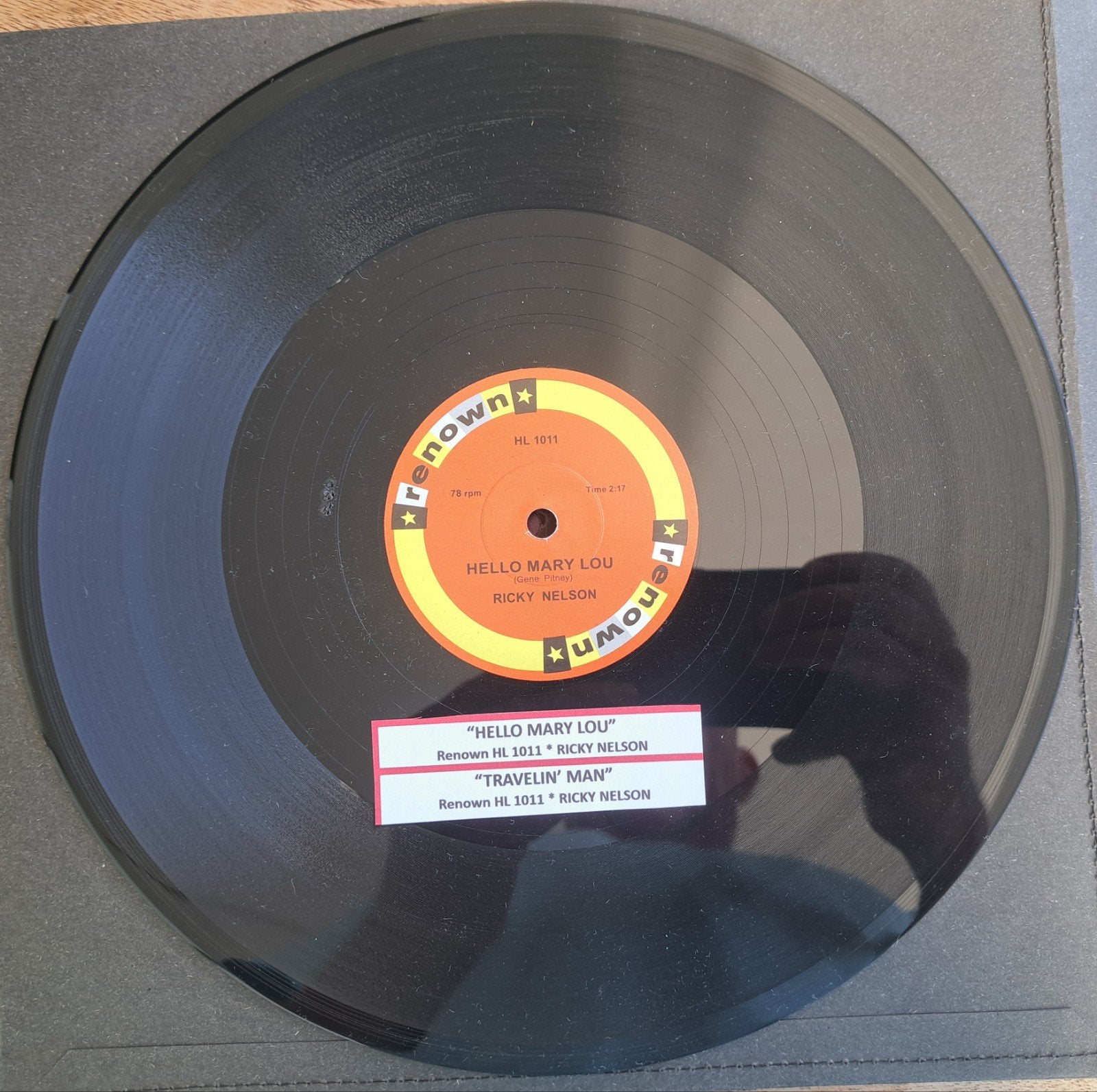 rare 78 tours Ricky Nelson « Hello Mary Lou », Enlèvement ou Envoi