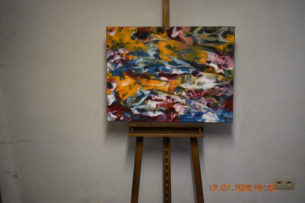 Serie nr. 79 over abstracte schilderijen, door joky kamo, Antiek en Kunst, Ophalen, Olieverf, Abstract