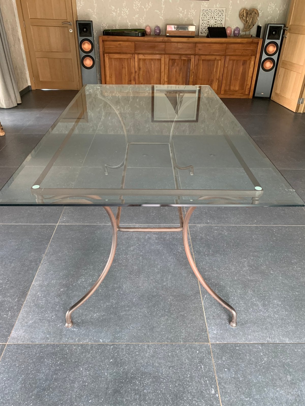 Table de salle à manger, Maison & Meubles, Tables | Tables à manger, Enlèvement, Comme neuf, Verre