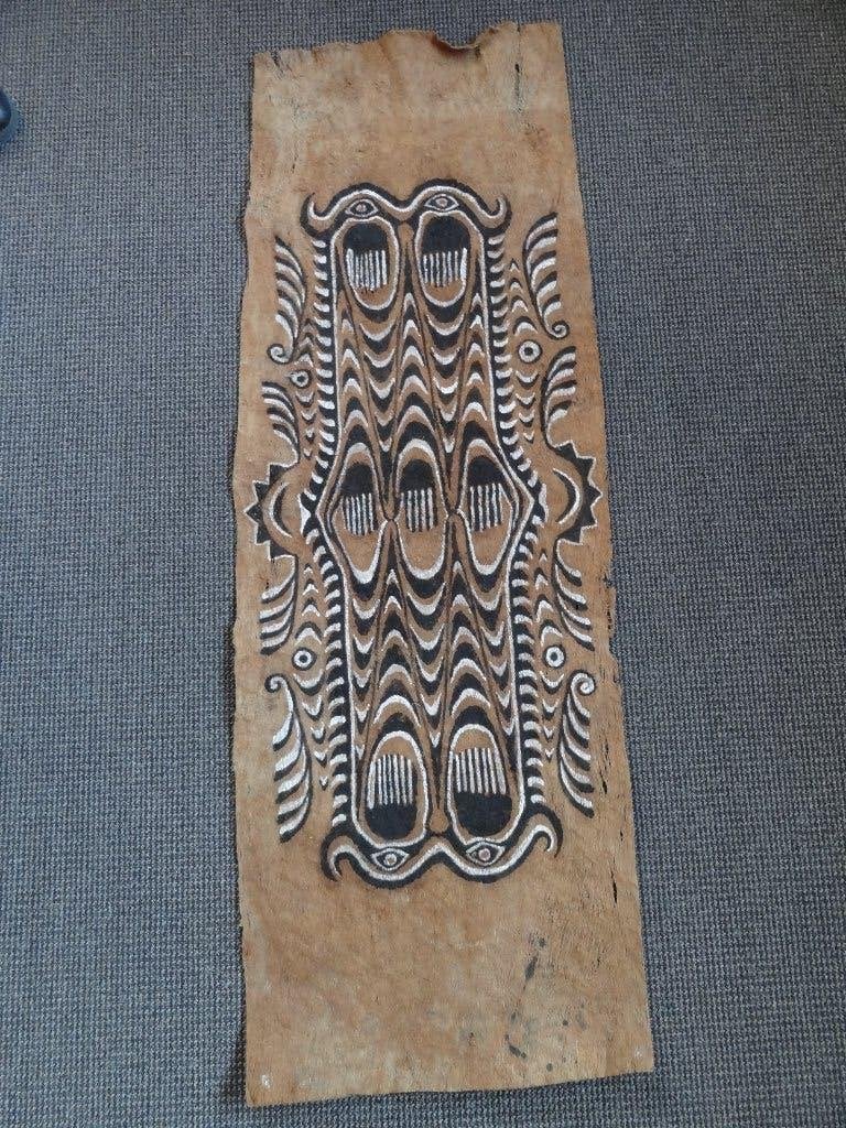 hele oude tapa, maro Nieuw Guinea, Lake Sentani, Indonesië, Verzenden, Wanddecoratie, Natuurlijk materiaal