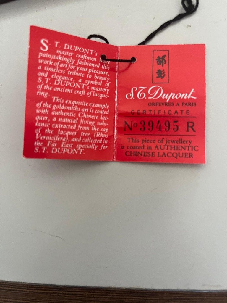 Dupont ,balpen genummerd -chinese lak -nieuw in doosje, Verzamelen, Pennenverzamelingen, Overige merken, Balpen, Nieuw, Met doosje