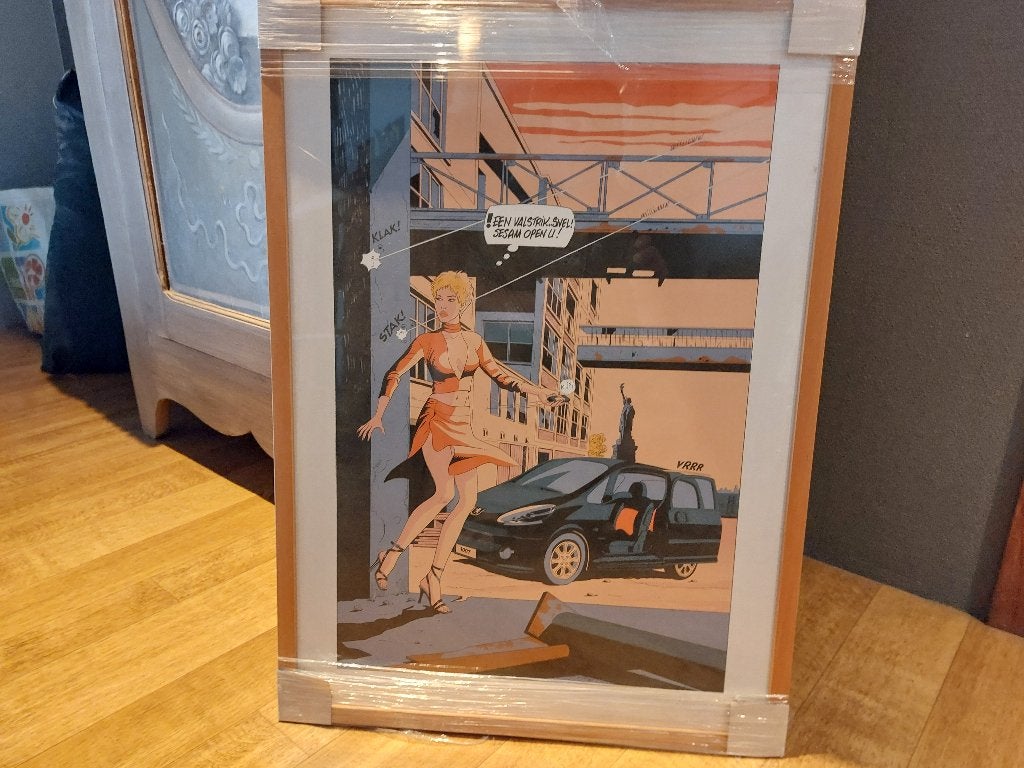 Een genummerde litho van een Stripverhaal, Antiek en Kunst, Kunst | Litho's en Zeefdrukken, Ophalen of Verzenden