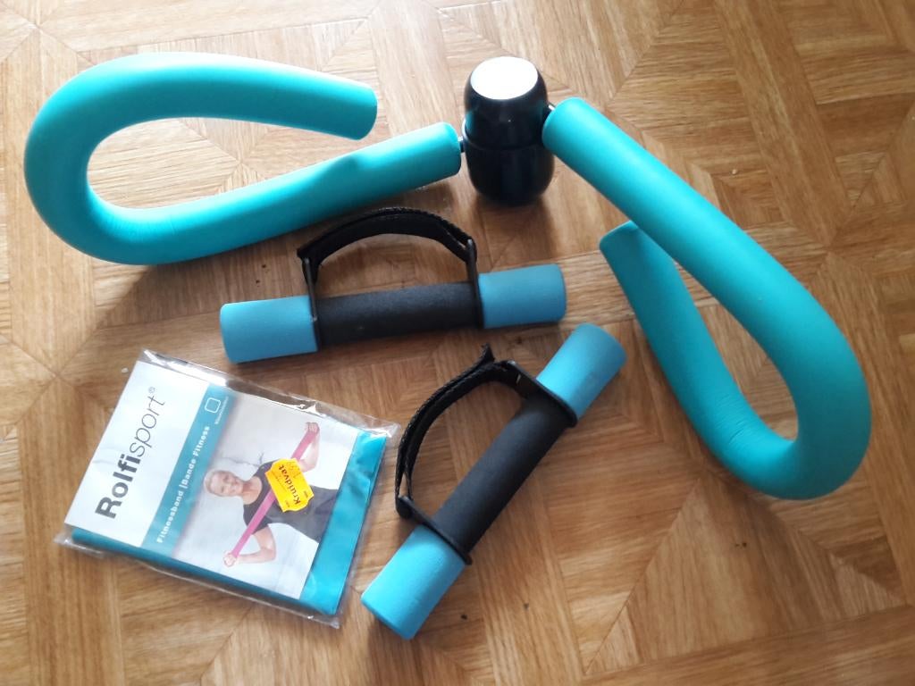 Set: nieuwe rekker, armtrainer en twee gewichten van 0.5 kg, Ophalen of Verzenden, Nieuw, Buik