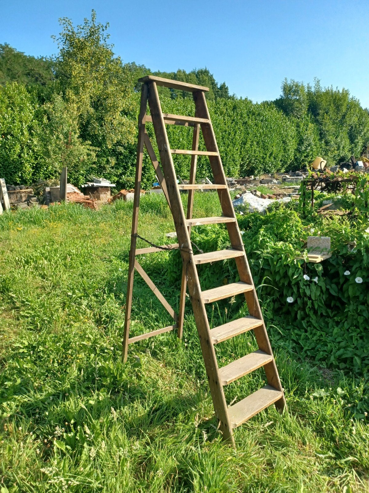 Decoratieve houten trap ladder., Doe-het-zelf en Bouw, Ladders en Trappen, Ophalen, Ladder