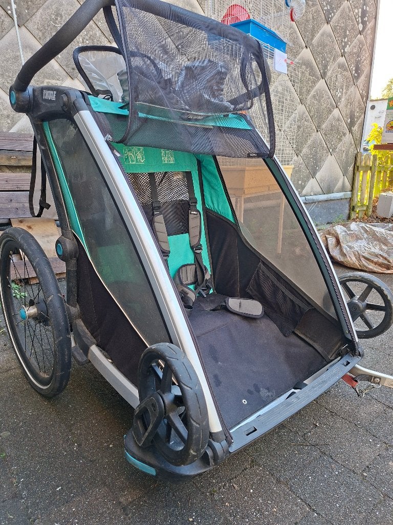 Fietskar thule chariot double, Fietsen en Brommers, Ophalen, Gebruikt, Kinderkar