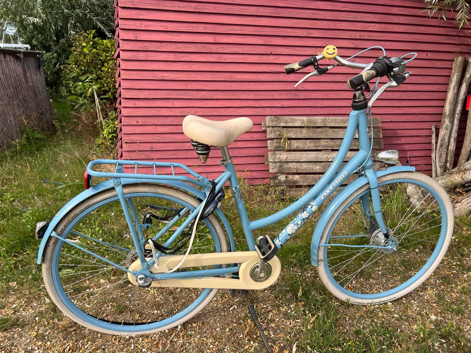 Oxford Fleur 3 vitt blauwe damesfiets, Fietsen en Brommers, Fietsen | Dames | Damesfietsen, Ophalen, Versnellingen