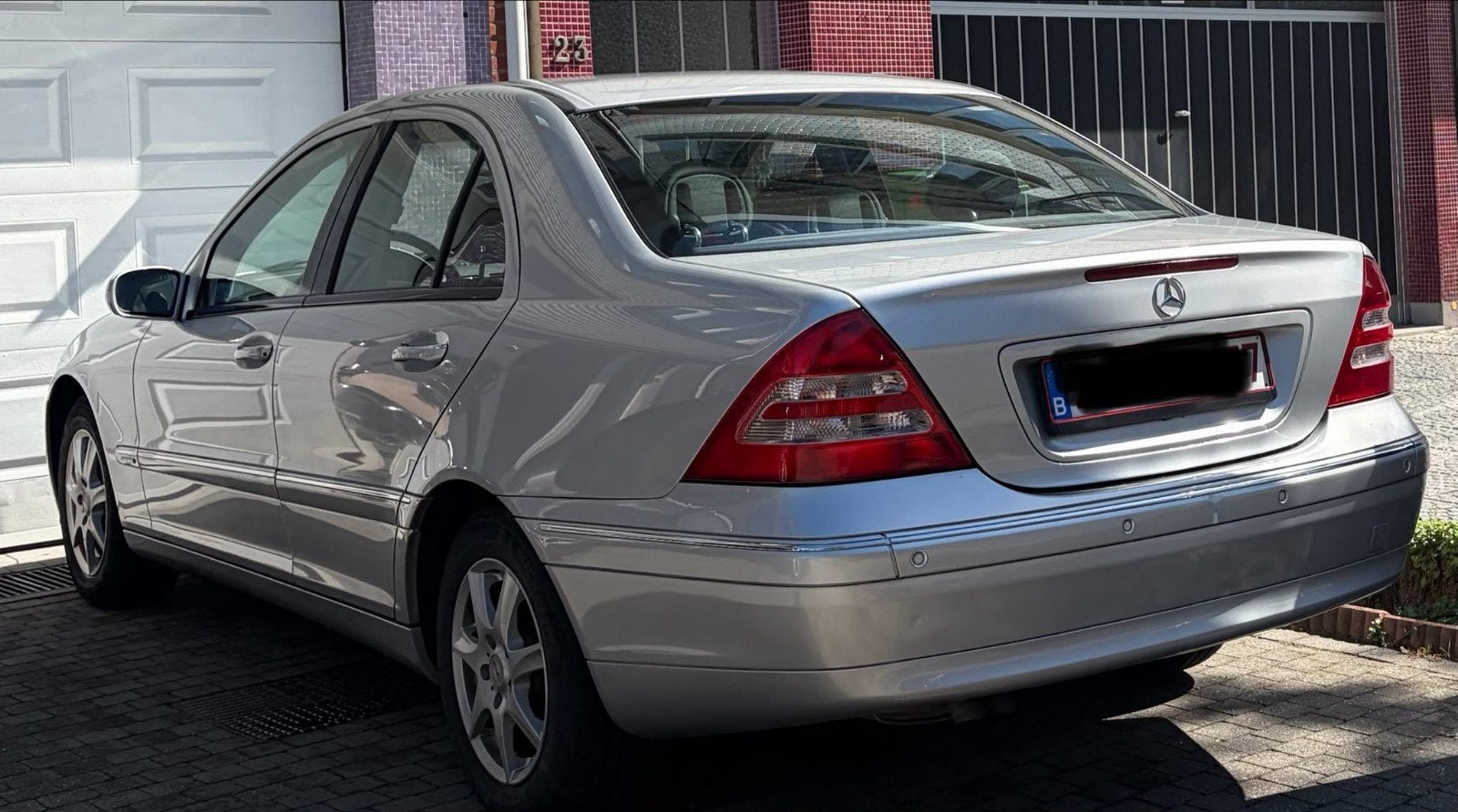 Mercedes C200 Kompressor | Benzine | Lage km!!, Autos, Cuir, Argent ou Gris, Achat, Noir