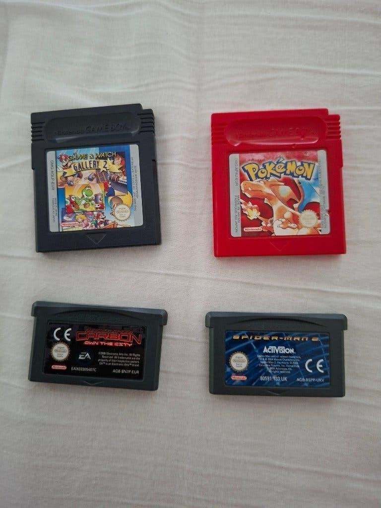 4 Game Boy Games – o.a. Pokémon Red & Spider-Man 2, Ophalen of Verzenden, Gebruikt
