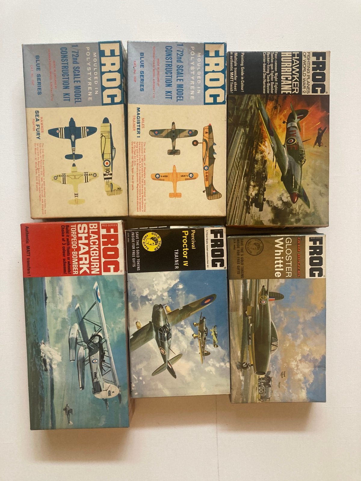 6 Frogmodelbouwdozen FROG, Hobby & Loisirs créatifs, Modélisme | Avions & Hélicoptères, Comme neuf, Enlèvement ou Envoi