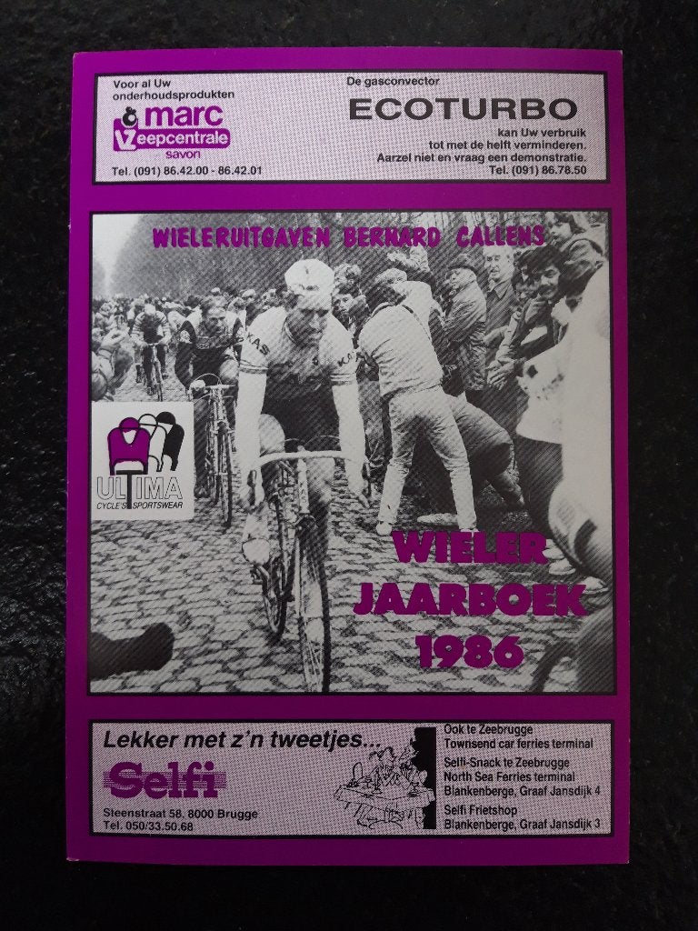 Wielerjaarboek 1986 (cover Sean Kelly), Verzenden, Nieuw, Bernard Callens, Lopen en Fietsen