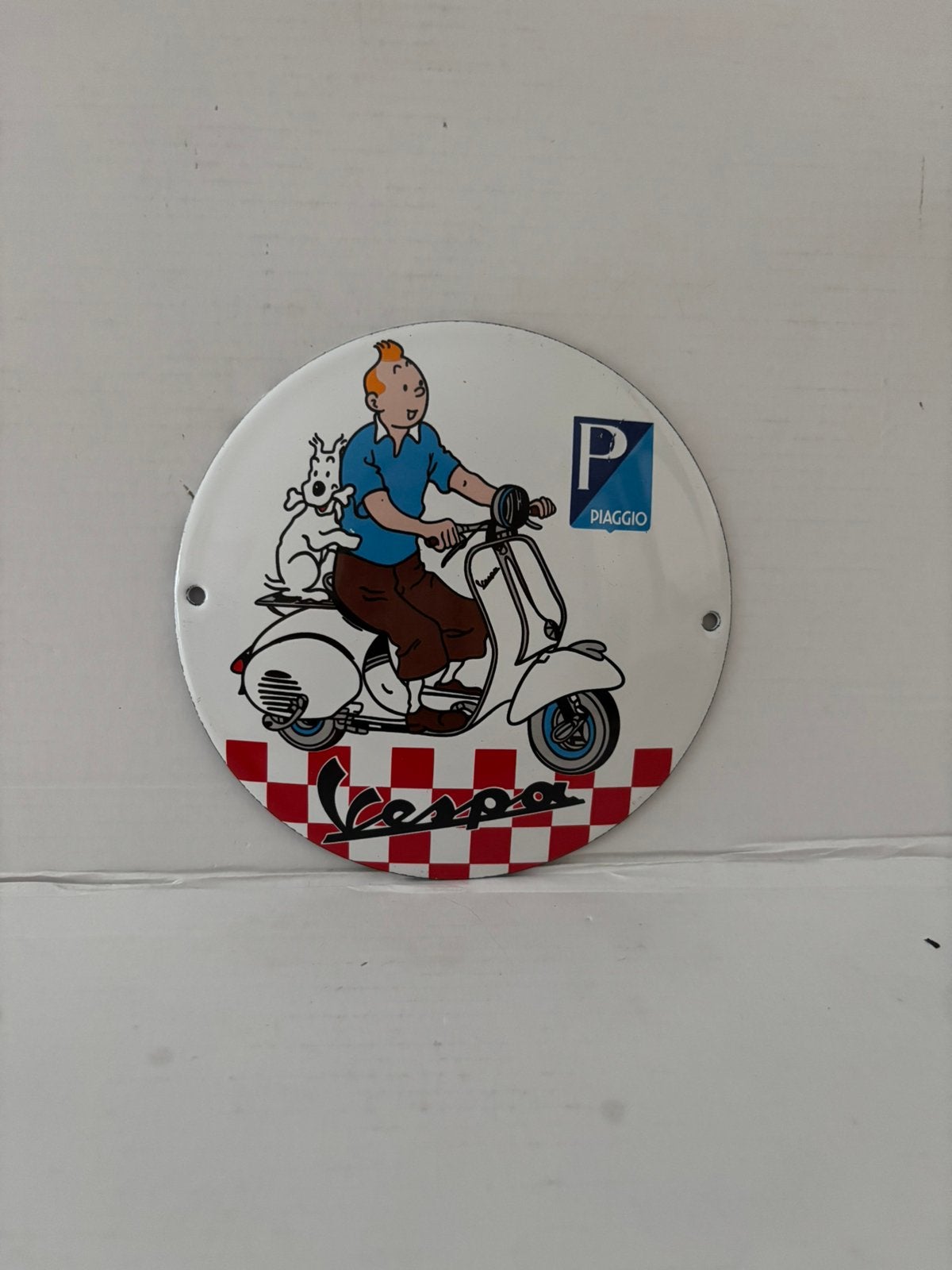 Plaque émaillée Tintin, Collections, Enlèvement ou Envoi