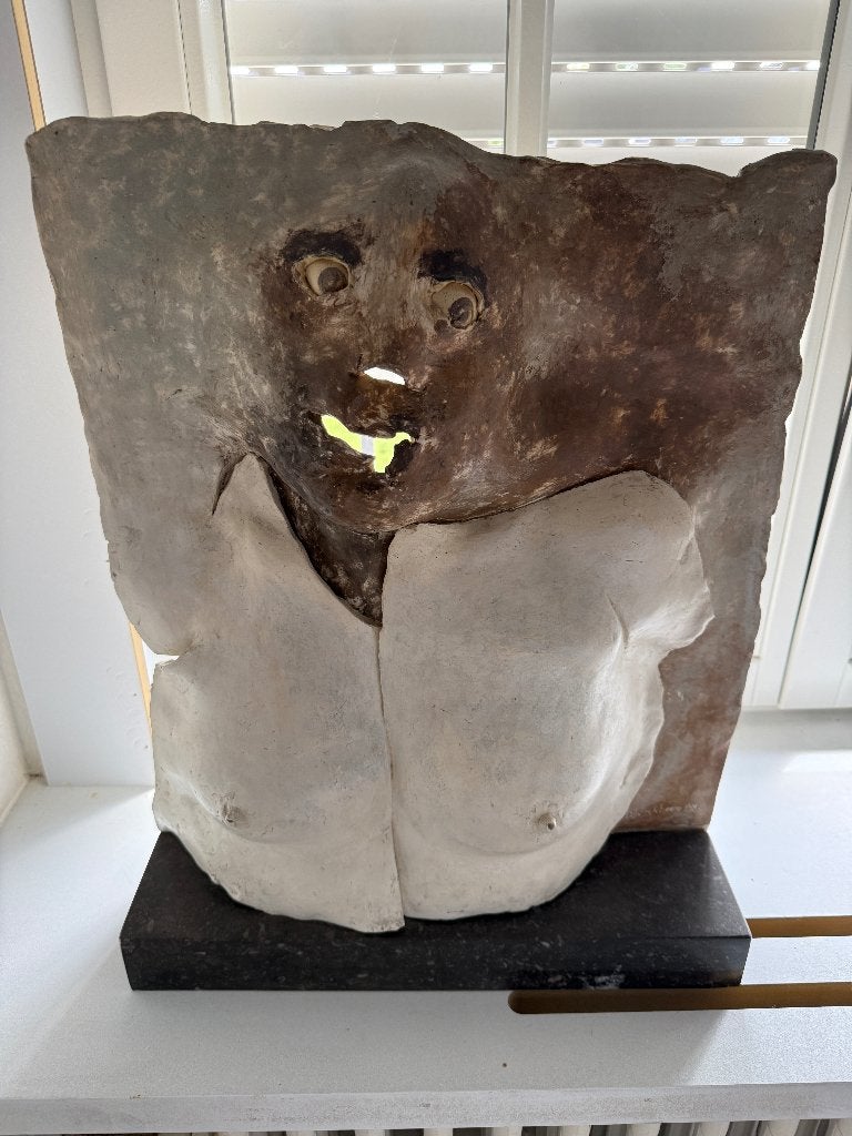 Buste keramiek, Émaillé, Pierre ou céramique, Buste, Homme