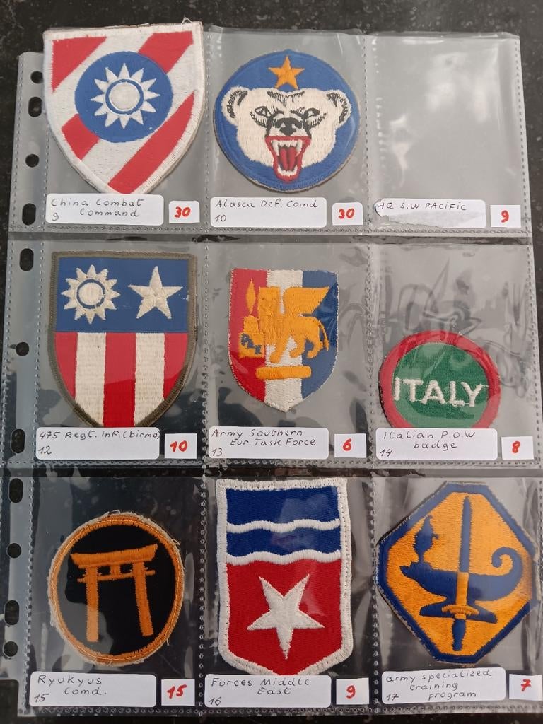 Us ww2 patches, Enlèvement ou Envoi
