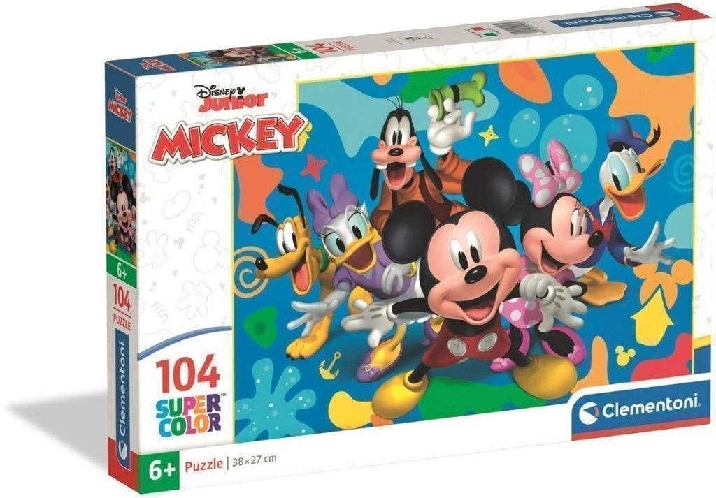 Mickey Mouse & Friends Puzzel - 104 stukjes - Clementoni, Kinderen en Baby's, Speelgoed | Kinderpuzzels, Ophalen of Verzenden