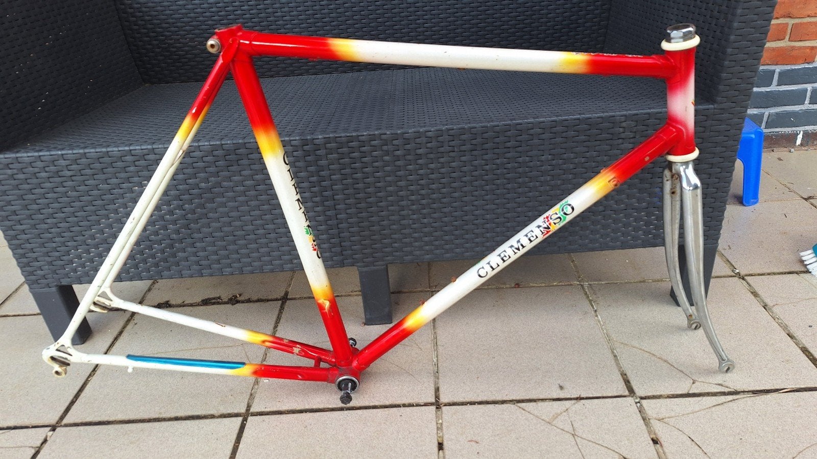 retro koerskader maat 55, Vélos & Vélomoteurs, Enlèvement ou Envoi, Acier, Cadre, Utilisé