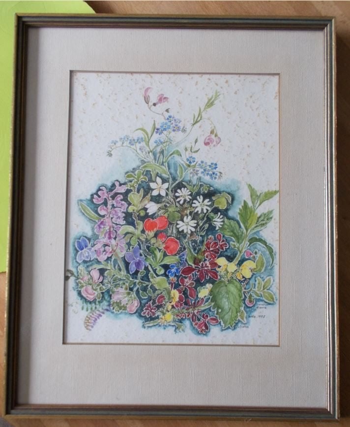 KADERS MET HANDGESCHILDERDE BLOEMEN, Ophalen