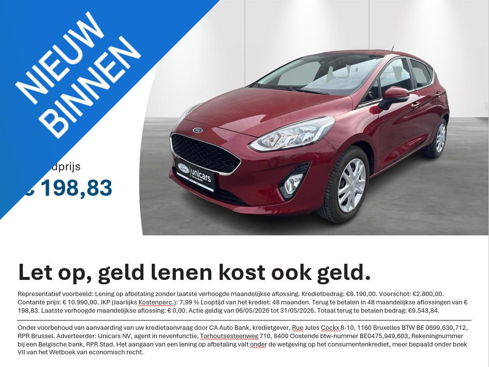 Ford Fiesta 1.0i EcoBoost 74kW Business Class, Auto's, Stof, Gebruikt, 580 kg, 5 deurs