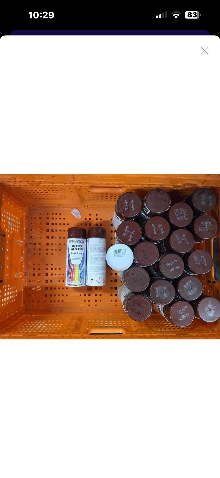 Pots de peinture en aérosol pour voitures, Enlèvement