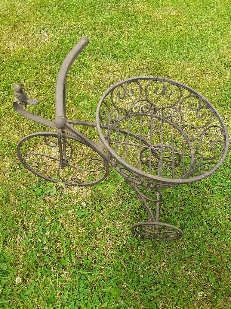 SUPPORT PLANTES EN FER FORGE PATINE, Enlèvement ou Envoi, Comme neuf
