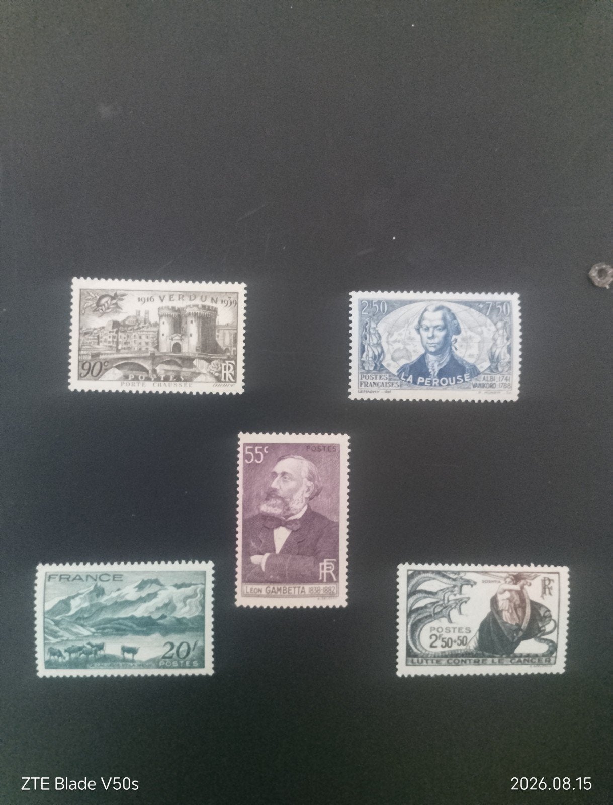 5 timbres Histoire de la France, Enlèvement ou Envoi