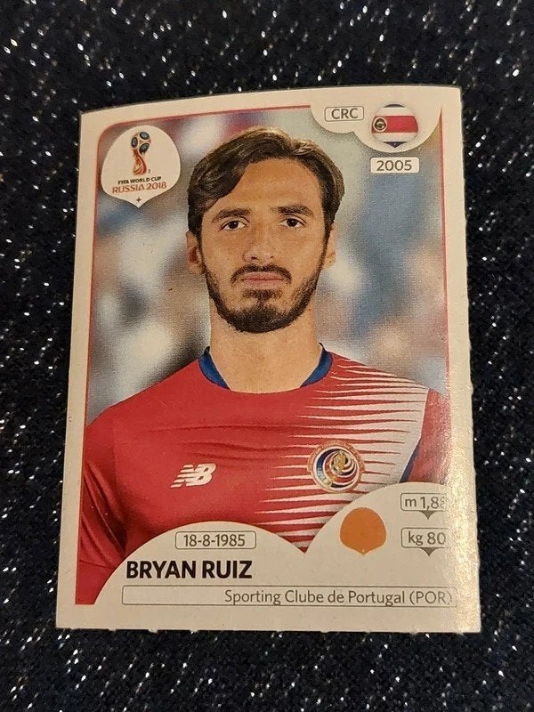 Panini / Sticker / Bryan Ruiz / Costa Rica / WK 2018, Ophalen of Verzenden, Nieuw, Poster, Plaatje of Sticker