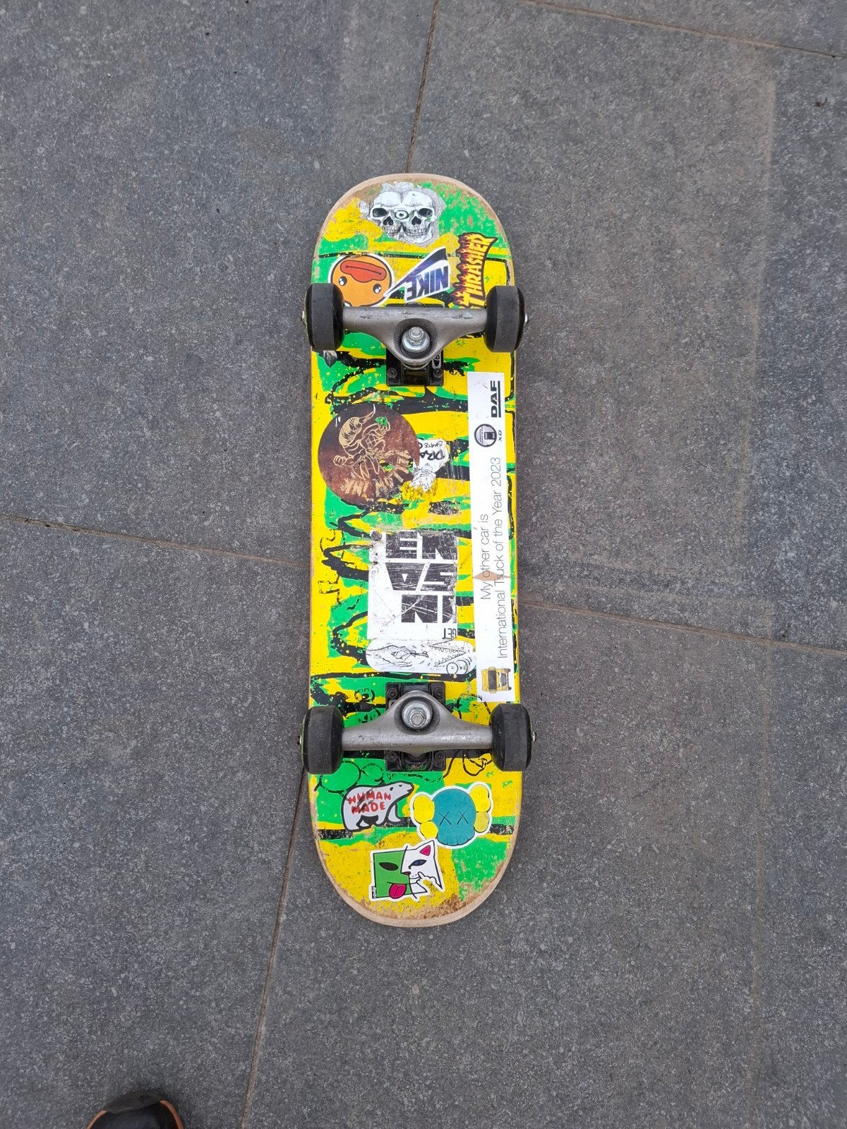 Goed skateboard voor 5 tot10 jaar wielen zijn net gesmeerd., Ophalen, Skateboard