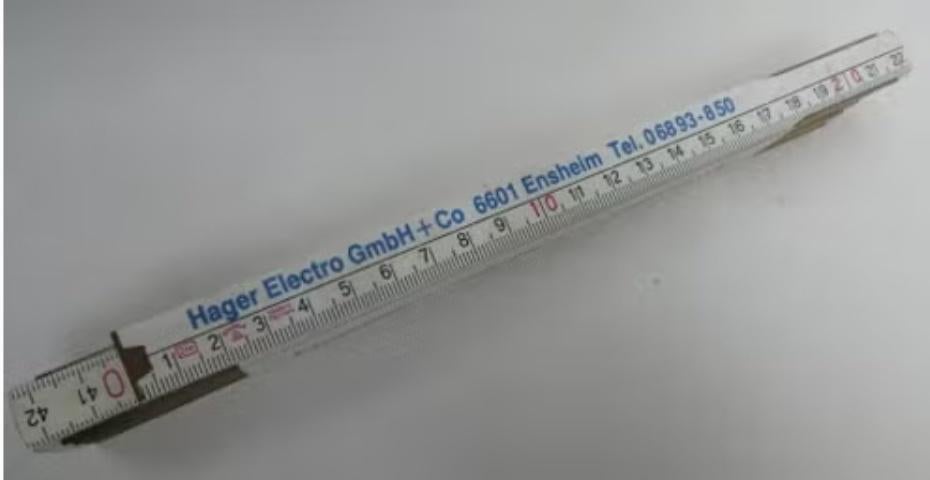 vouwmeter in hout 2 meter hager = sicher + einfach, Ophalen of Verzenden, Nieuw, Afstand
