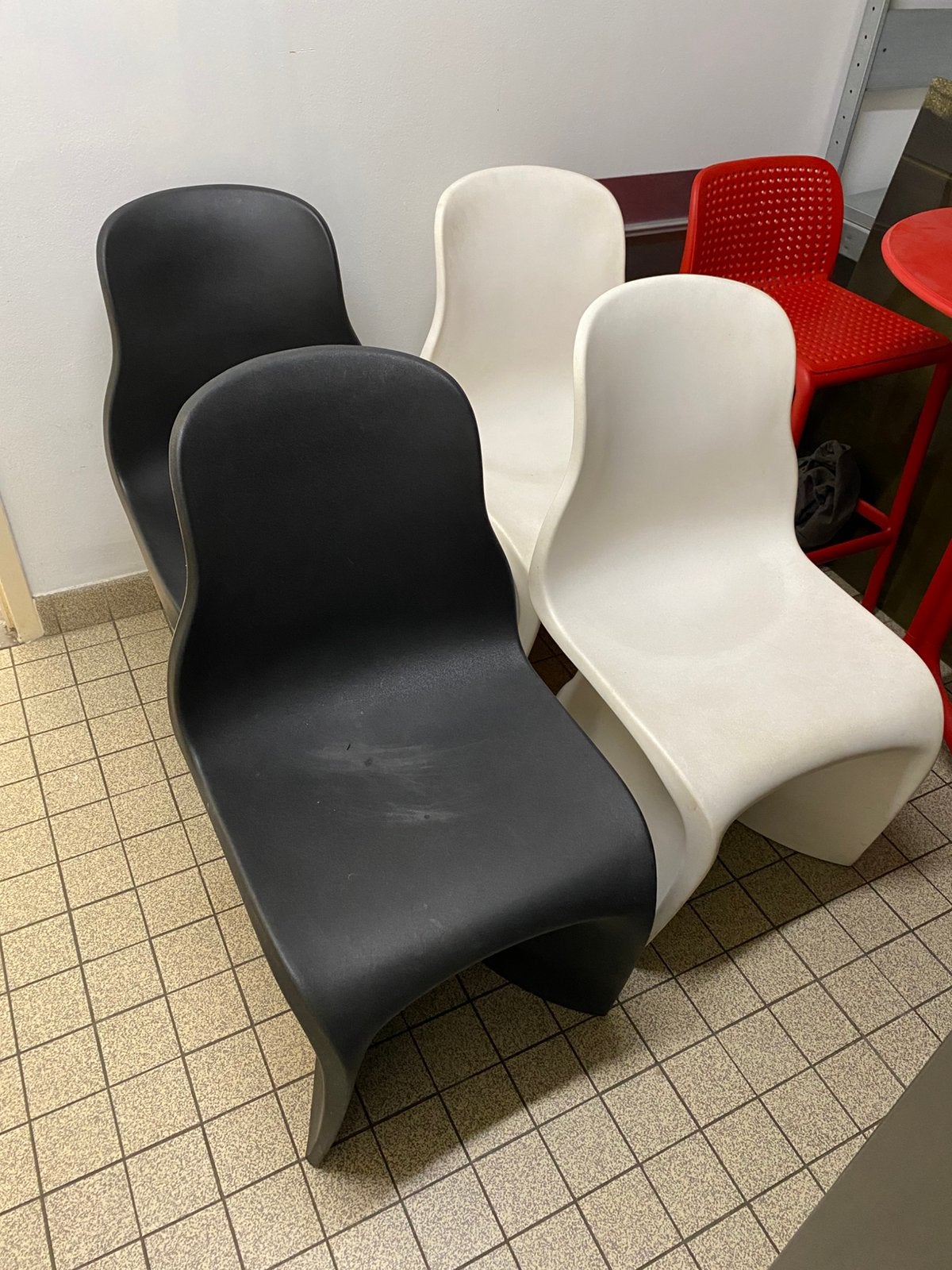 4 sièges HIM, Enlèvement, Chaise, Noir