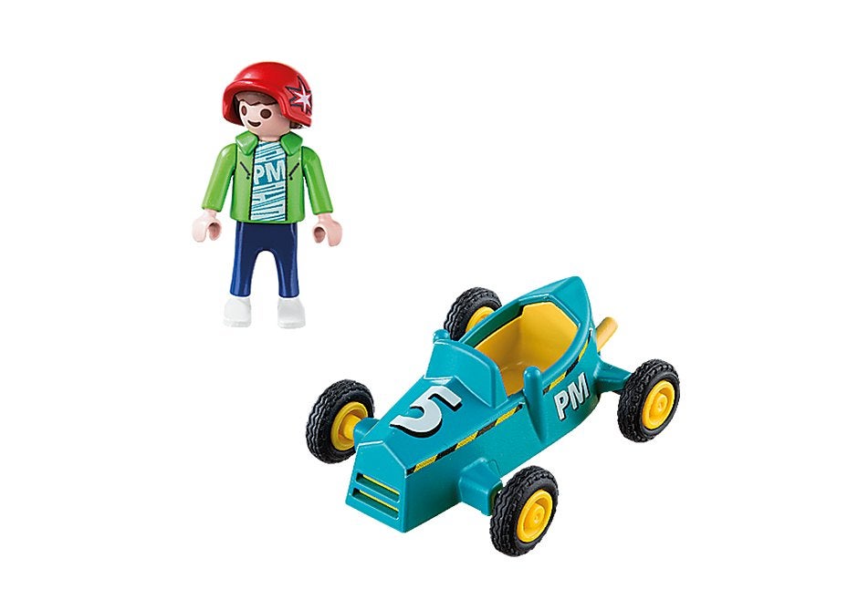 Playmobil Jongen met kart 5382, Overige typen, Special plus, Zo goed als nieuw, Complete set