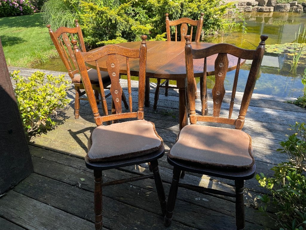 tafel met 6 stoelen, Huis en Inrichting, Ophalen, Ovaal