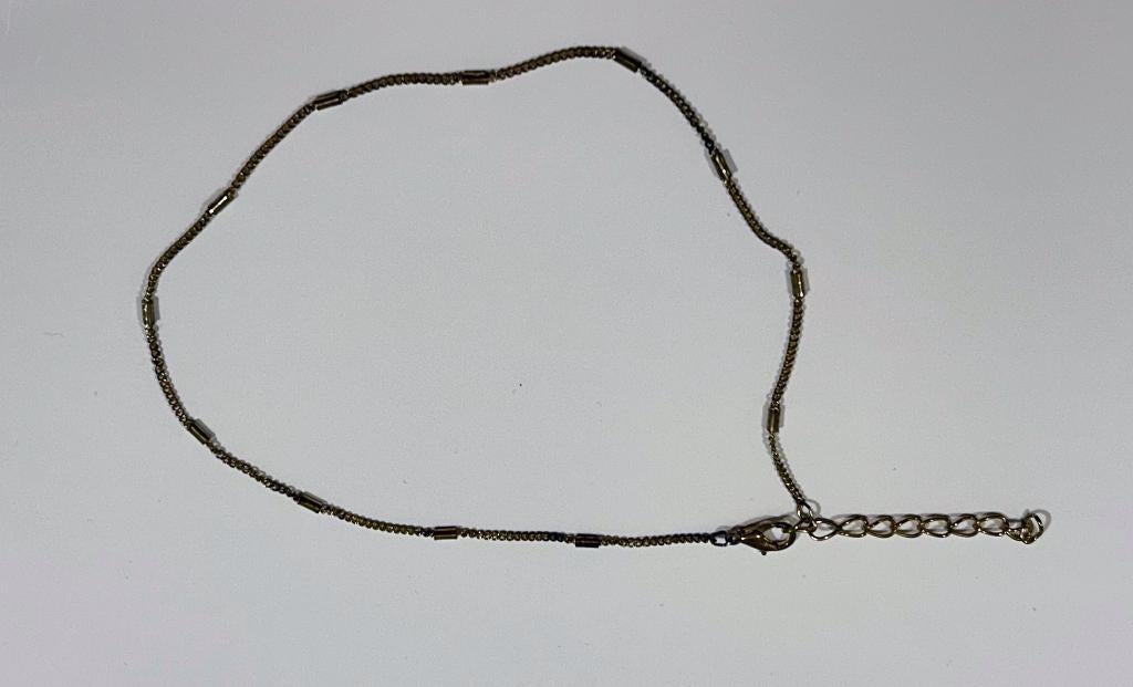 Goudkleurige enkelband met tussenschakels, Handtassen en Accessoires, Enkelbandjes en Enkelkettinkjes, Ophalen of Verzenden, Nieuw