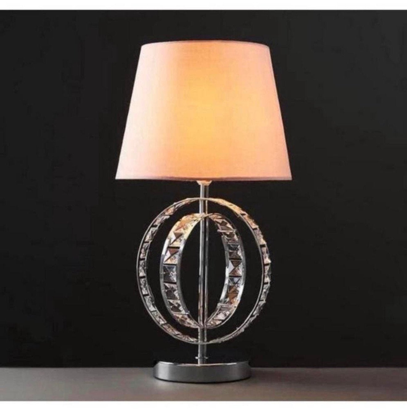 Modern Chrome Acryl Jewel Tafellamp Roze kristal led lamp, Huis en Inrichting, Lampen | Tafellampen, Nieuw, Roze, Bureaulamp, Design