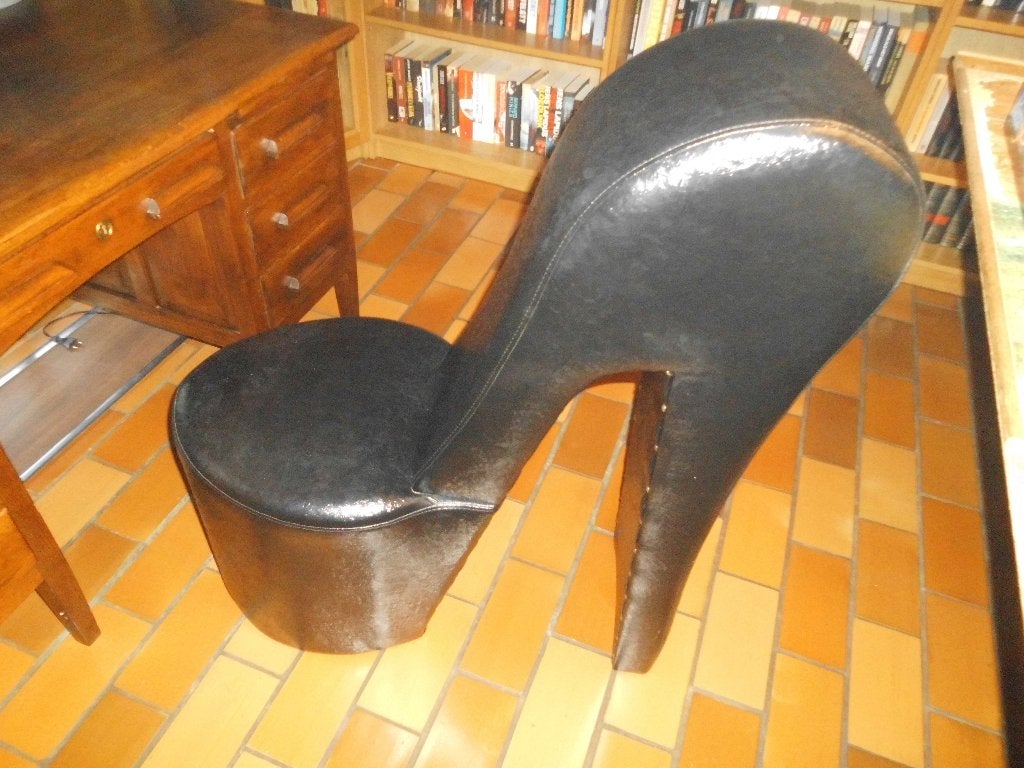 stoel, Huis en Inrichting, Ophalen, Kunststof, Zwart, Zo goed als nieuw