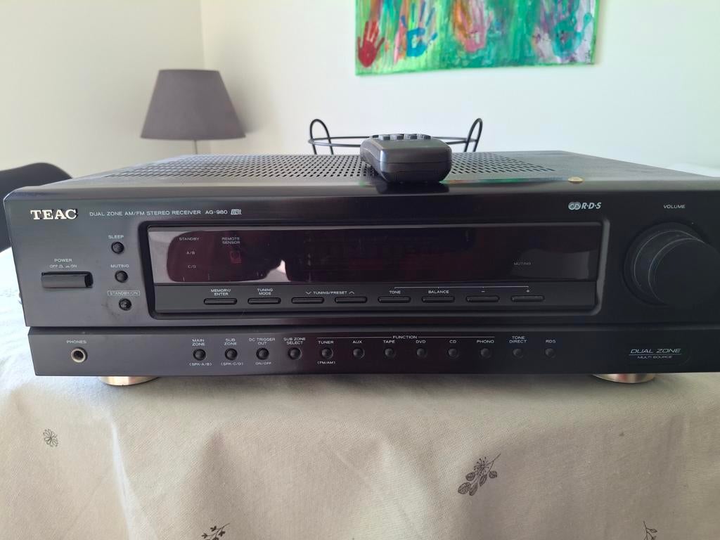 Versterker  teac  dual zone am/fm stereo reciever ag -960, Audio, Tv en Foto, Ophalen of Verzenden