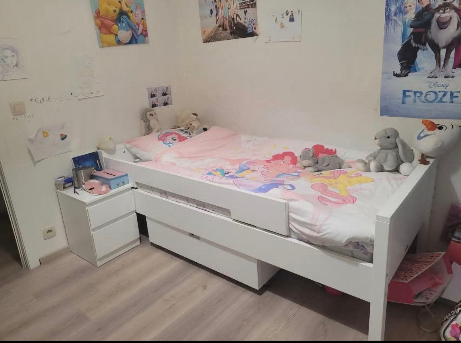 Bopita eenpersoonsbed, Kinderen en Baby's, Ophalen, 85 tot 100 cm, Gebruikt, Lattenbodem