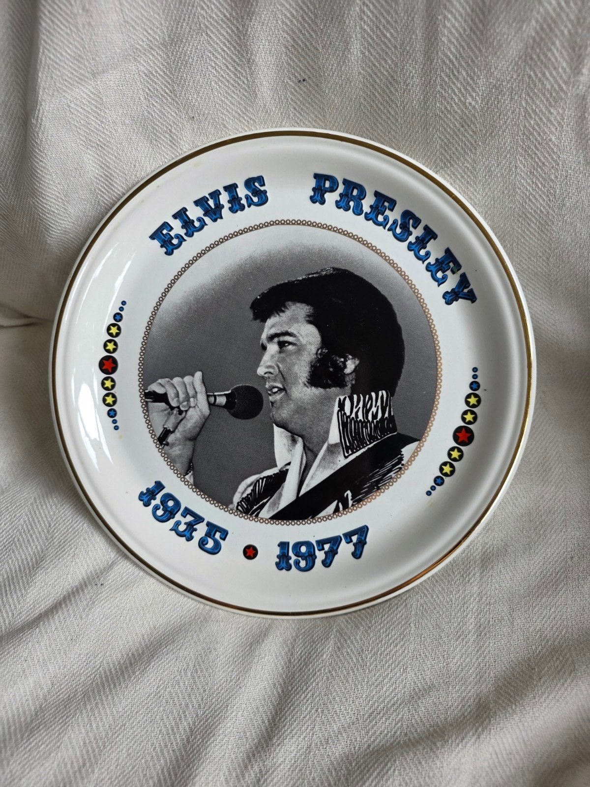 assiette de collection en céramique "Elvis Presley", Collections, Musique, Artistes & Célébrités, Enlèvement ou Envoi