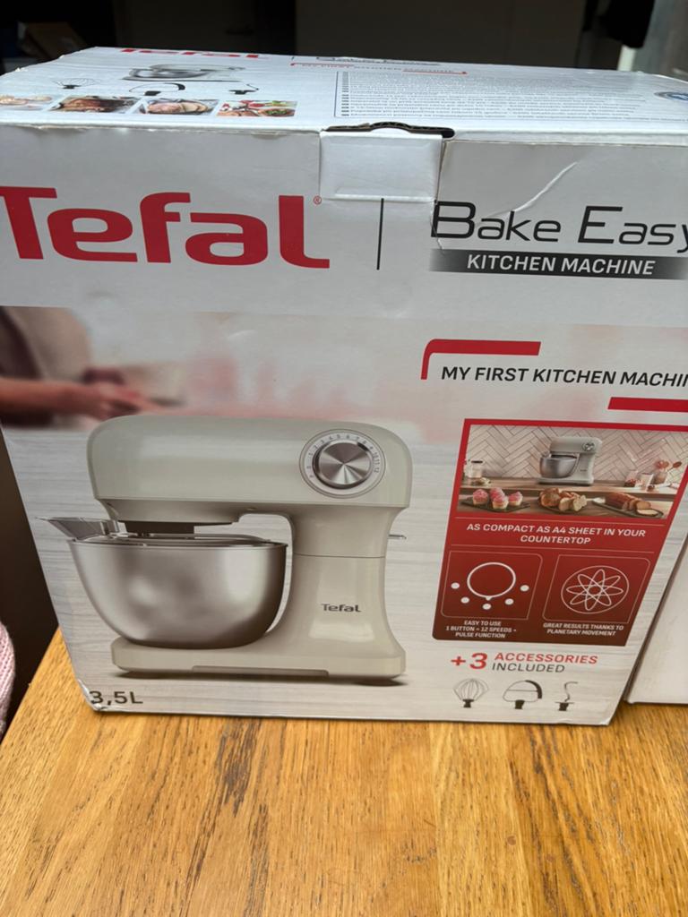 Tefal Bake Easy keukenmachine – NIEUW in doos, Nieuw, Ophalen of Verzenden, Vaatwasserbestendig, 3 snelheden of meer