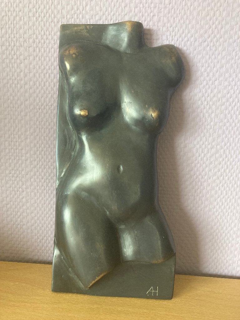 Bas-reliëf torso "Brons", Antiek en Kunst, Ophalen of Verzenden, Gemerkt, Brons, Beeld